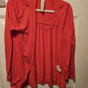 Ewa I Walla Vibrant Red Cardigan